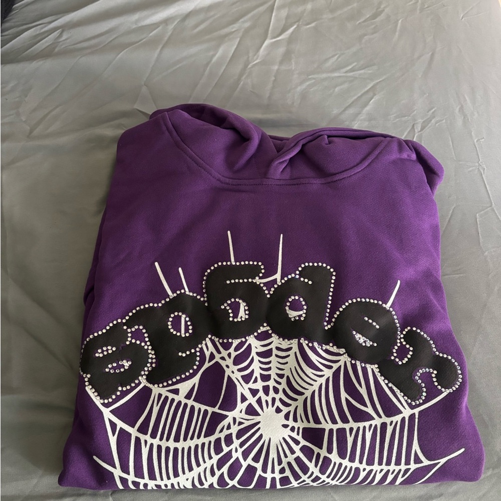 Spyder Purple Hoodie with Black and White Design